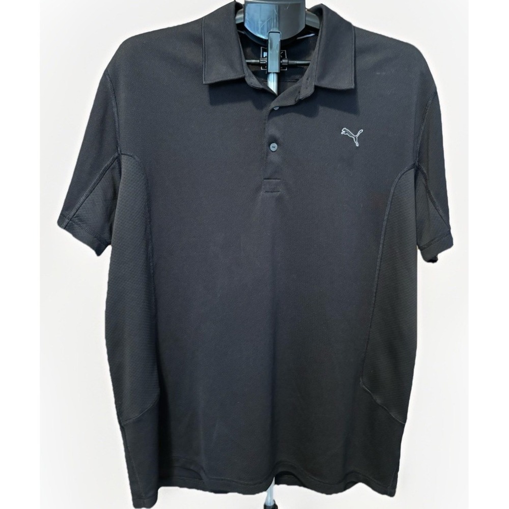 Puma Golf Polo Shirt XL Black DryCell Performance‎ Wicking Active 568242